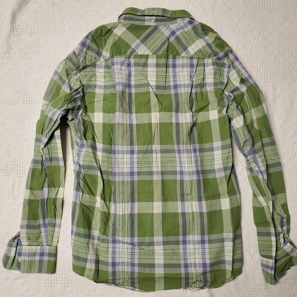 American Eagle Casual Plaid Button Down Shirt - Picture 4 of 4